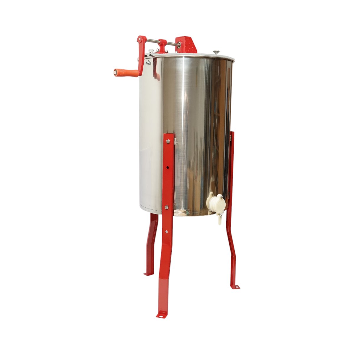 Centrifuga manuala apicola, extractor miere din inox cu 3 rame